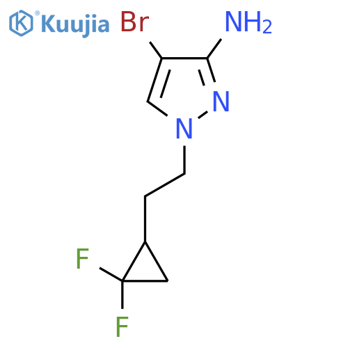 4-bromo-1-2-(2,2-difluorocyclopropyl)ethyl-1H-pyrazol-3-amine structure