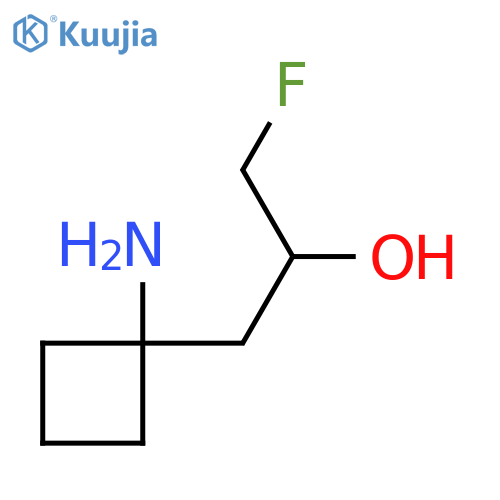 1-(1-aminocyclobutyl)-3-fluoropropan-2-ol structure