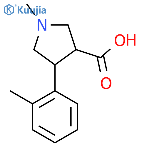 1-methyl-4-(2-methylphenyl)pyrrolidine-3-carboxylic acid structure
