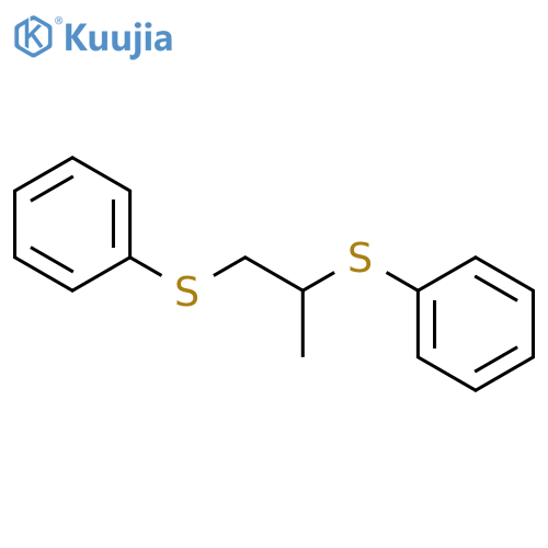 Benzene, 1,1'-[(1-methyl-1,2-ethanediyl)bis(thio)]bis- structure