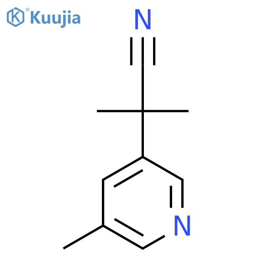 2-methyl-2-(5-methylpyridin-3-yl)propanenitrile structure