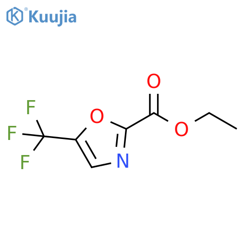 2-Oxazolecarboxylic acid, 5-(trifluoromethyl)-, ethyl ester structure