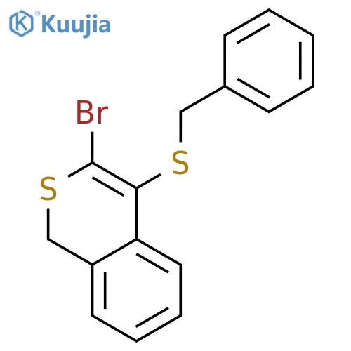 1H-2-Benzothiopyran, 3-bromo-4-[(phenylmethyl)thio]- structure