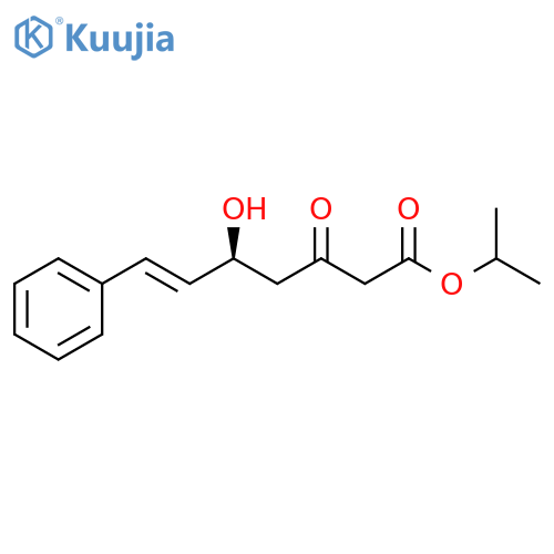 6-Heptenoic acid, 5-hydroxy-3-oxo-7-phenyl-, 1-methylethyl ester, (5S,6E)- structure