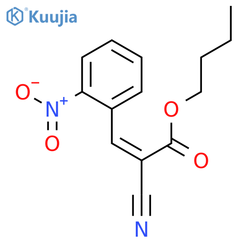 2-Propenoic acid, 2-cyano-3-(2-nitrophenyl)-, butyl ester structure