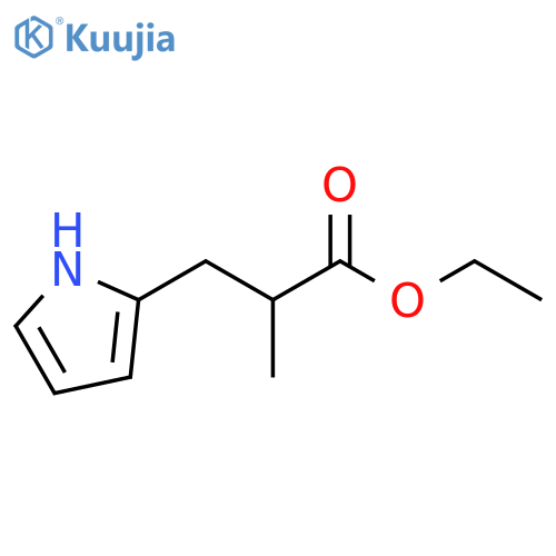 2-Methyl-3-(1H-pyrrol-2-yl)-propionic acid ethyl ester structure