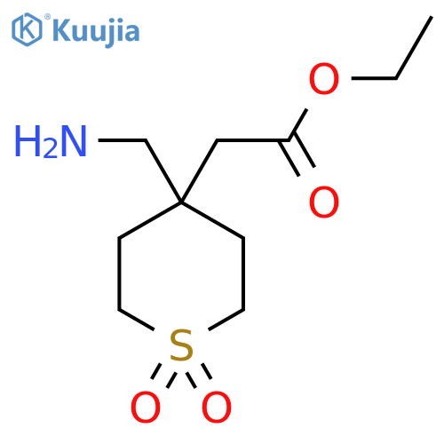 Ethyl 2-[4-(aminomethyl)-1,1-dioxothian-4-yl]acetate structure