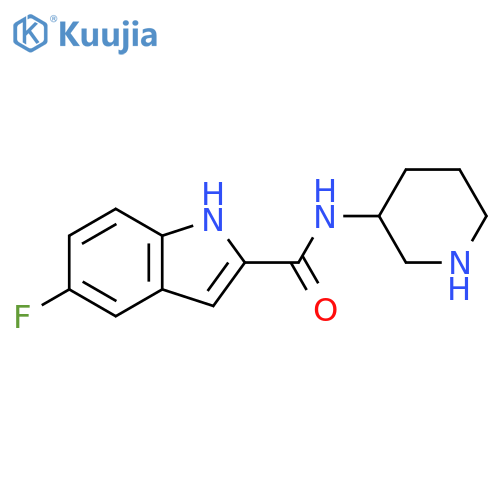 1H-Indole-2-carboxamide, 5-fluoro-N-3-piperidinyl- structure