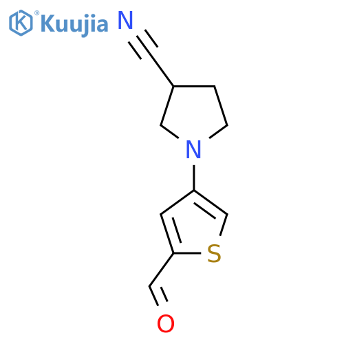 1-(5-Formylthiophen-3-yl)pyrrolidine-3-carbonitrile structure