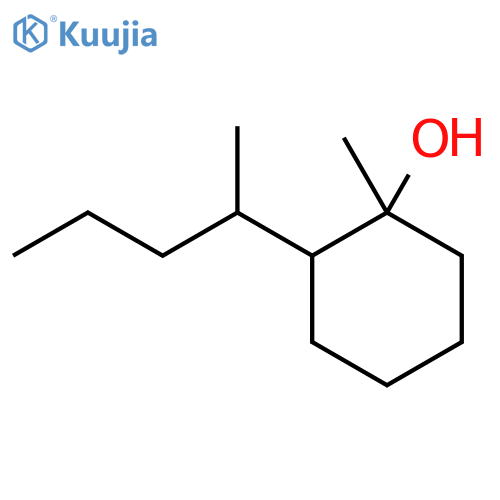 1-methyl-2-(pentan-2-yl)cyclohexan-1-ol structure