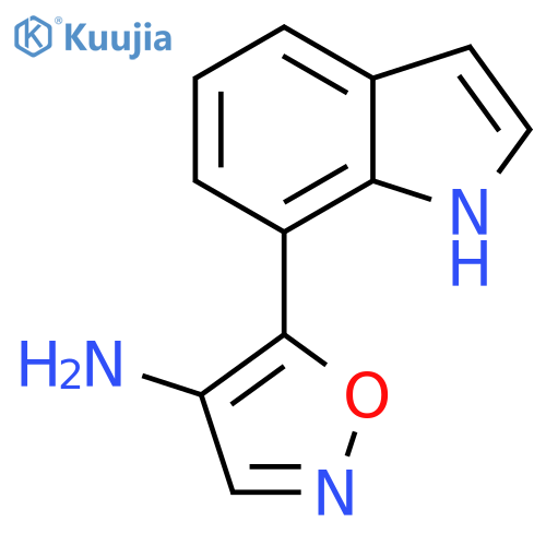 5-(1H-indol-7-yl)-1,2-oxazol-4-amine structure