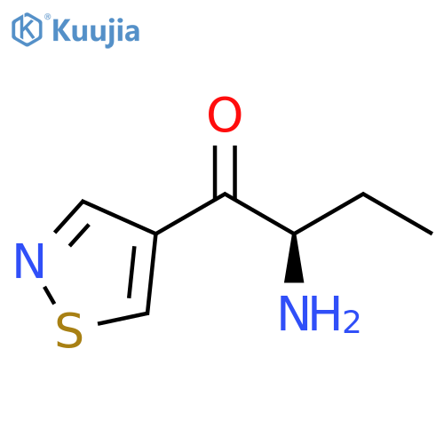 1-Butanone, 2-amino-1-(4-isothiazolyl)-, (2R)- structure