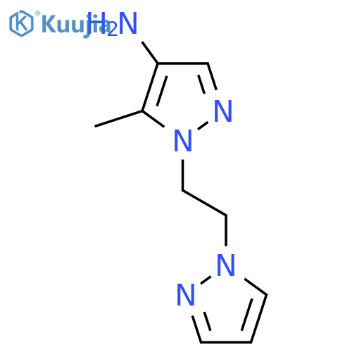 5-methyl-1-2-(1H-pyrazol-1-yl)ethyl-1H-pyrazol-4-amine structure