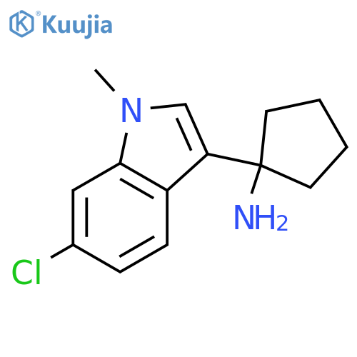 1-(6-chloro-1-methyl-1H-indol-3-yl)cyclopentan-1-amine structure