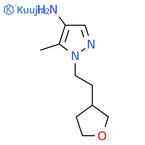 5-methyl-1-2-(oxolan-3-yl)ethyl-1H-pyrazol-4-amine structure