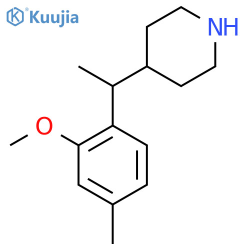 4-1-(2-methoxy-4-methylphenyl)ethylpiperidine structure