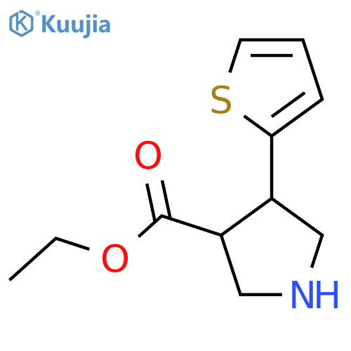 ethyl 4-(thiophen-2-yl)pyrrolidine-3-carboxylate structure