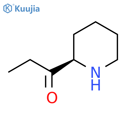 1-Propanone, 1-(2R)-2-piperidinyl- structure