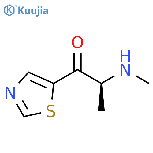 1-Propanone, 2-(methylamino)-1-(5-thiazolyl)-, (2S)- structure