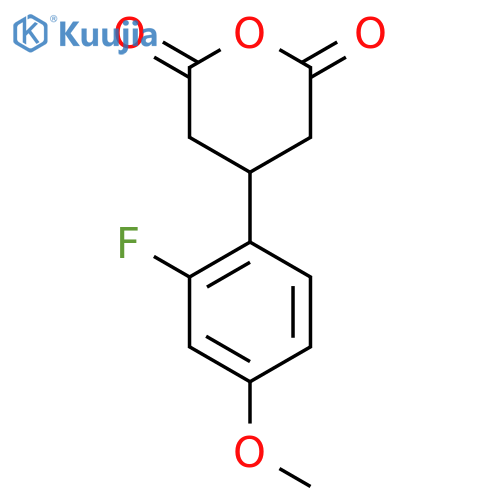 4-(2-fluoro-4-methoxyphenyl)oxane-2,6-dione structure