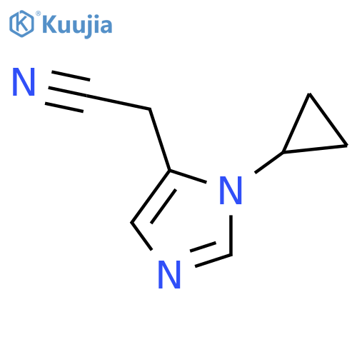 2-(1-cyclopropyl-1H-imidazol-5-yl)acetonitrile structure