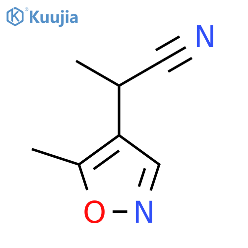 2-(5-methyl-1,2-oxazol-4-yl)propanenitrile structure