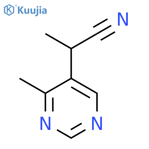 2-(4-methylpyrimidin-5-yl)propanenitrile structure