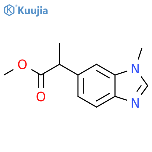 methyl 2-(1-methyl-1H-1,3-benzodiazol-6-yl)propanoate structure