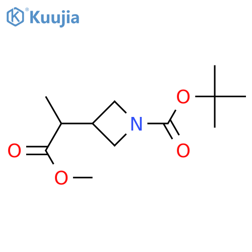 tert-butyl 3-(1-methoxy-1-oxopropan-2-yl)azetidine-1-carboxylate structure
