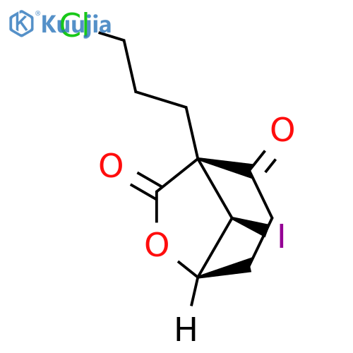 6-Oxabicyclo[3.2.1]octane-2,7-dione, 1-(3-chloropropyl)-8-iodo-,(1R,5R,8R)- structure