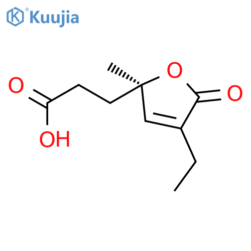 2-Furanpropanoic acid, 4-ethyl-2,5-dihydro-2-methyl-5-oxo-, (2R)- structure