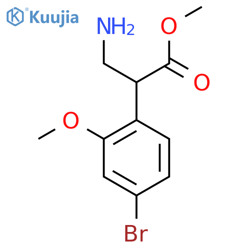 methyl 3-amino-2-(4-bromo-2-methoxyphenyl)propanoate structure