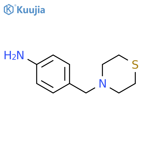 4-(thiomorpholin-4-ylmethyl)aniline structure