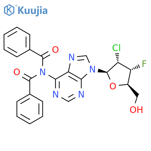 Adenosine, N,N-dibenzoyl-2'-chloro-2',3'-dideoxy-3'-fluoro- structure