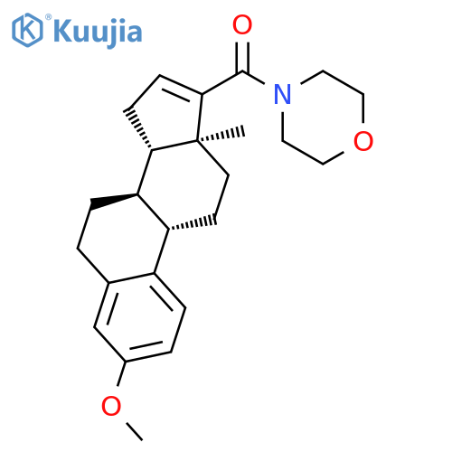 Morpholine, 4-[(3-methoxyestra-1,3,5(10),16-tetraen-17-yl)carbonyl]- structure
