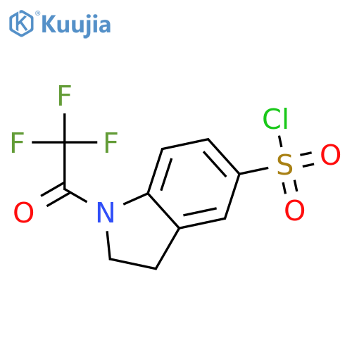 1H-Indole-5-sulfonylchloride, 2,3-dihydro-1-(2,2,2-trifluoroacetyl)- structure