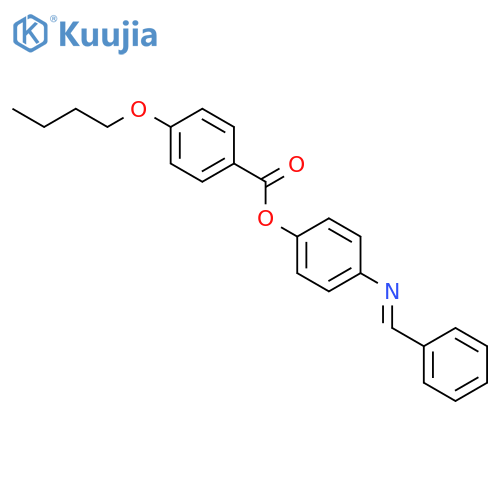 Benzoic acid, 4-butoxy-, 4-[(E)-(phenylmethylene)amino]phenyl ester structure
