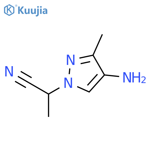1H-Pyrazole-1-acetonitrile, 4-amino-α,3-dimethyl- structure