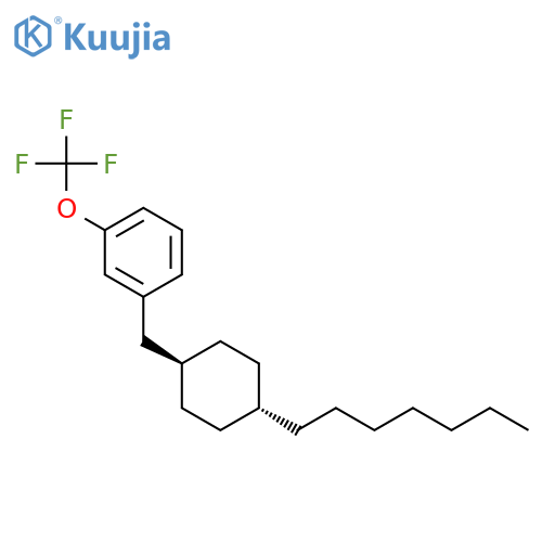 Benzene, 1-[(trans-4-heptylcyclohexyl)methyl]-3-(trifluoromethoxy)- structure
