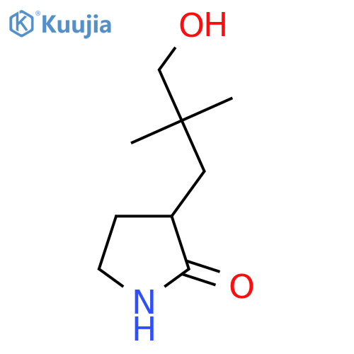 3-(3-Hydroxy-2,2-dimethylpropyl)pyrrolidin-2-one structure