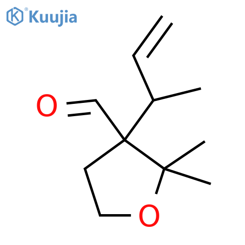 3-(but-3-en-2-yl)-2,2-dimethyloxolane-3-carbaldehyde structure