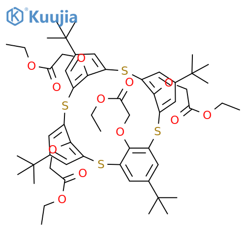 4-tert-Butyl-1-(ethoxycarbonylmethoxy)thiacalix4arene structure