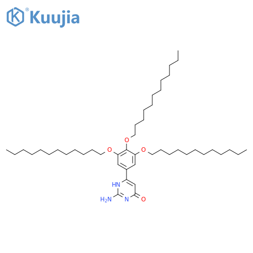 4(1H)-Pyrimidinone, 2-amino-6-[3,4,5-tris(dodecyloxy)phenyl]- structure