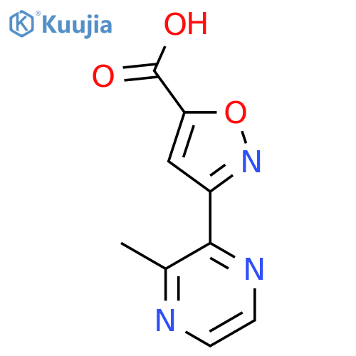 3-(3-methylpyrazin-2-yl)-1,2-oxazole-5-carboxylic acid structure