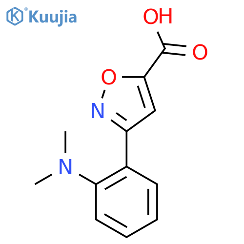 3-2-(dimethylamino)phenyl-1,2-oxazole-5-carboxylic acid structure