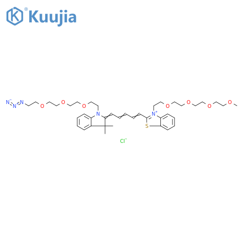 N-(azide-PEG4)-3,3-Dimethyl-3H-indole-N'-(m-PEG3)-Benzothiazole Cy5 structure