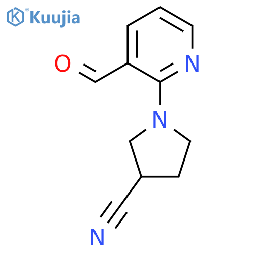 1-(3-Formylpyridin-2-yl)pyrrolidine-3-carbonitrile structure