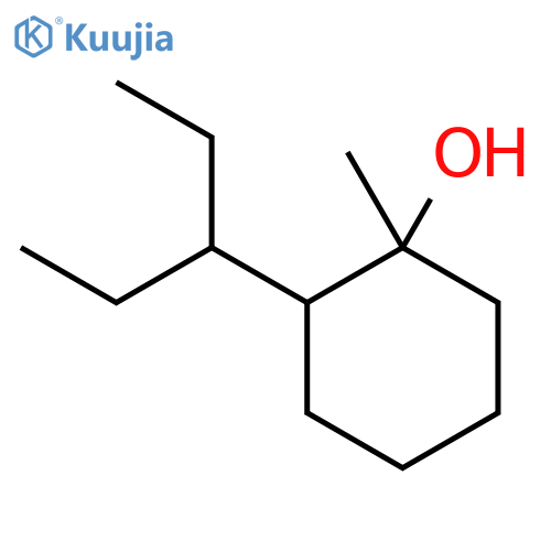1-methyl-2-(pentan-3-yl)cyclohexan-1-ol structure