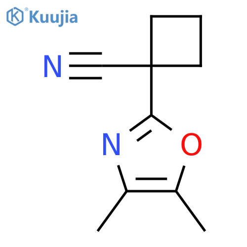 1-(dimethyl-1,3-oxazol-2-yl)cyclobutane-1-carbonitrile structure