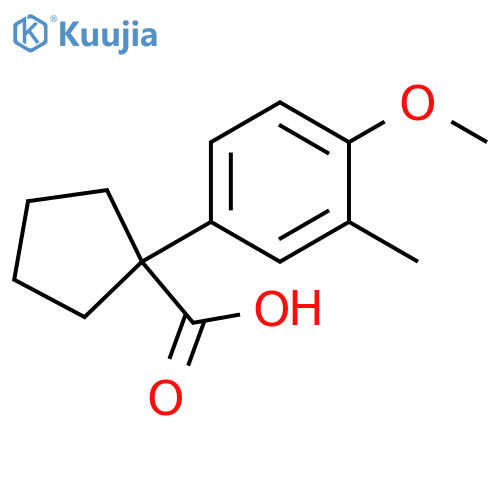 1-(4-methoxy-3-methylphenyl)cyclopentane-1-carboxylic acid structure